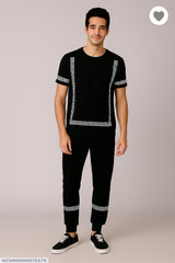 2 Pcs Men's Micro Interlock Printed Track Suit