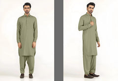 *GulAhmad*: Men’s Unstitched Soft Cotton Plain Suit