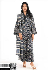 3 Pcs Women's Unsititched Printed Suit