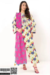3 Pcs Women's Unstitched printed suit good quality