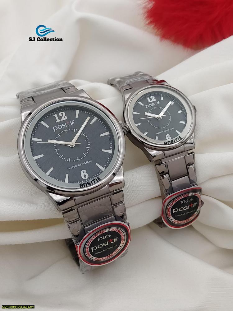 *Positif*:Couple Analouge Watch Water Resistant FW90