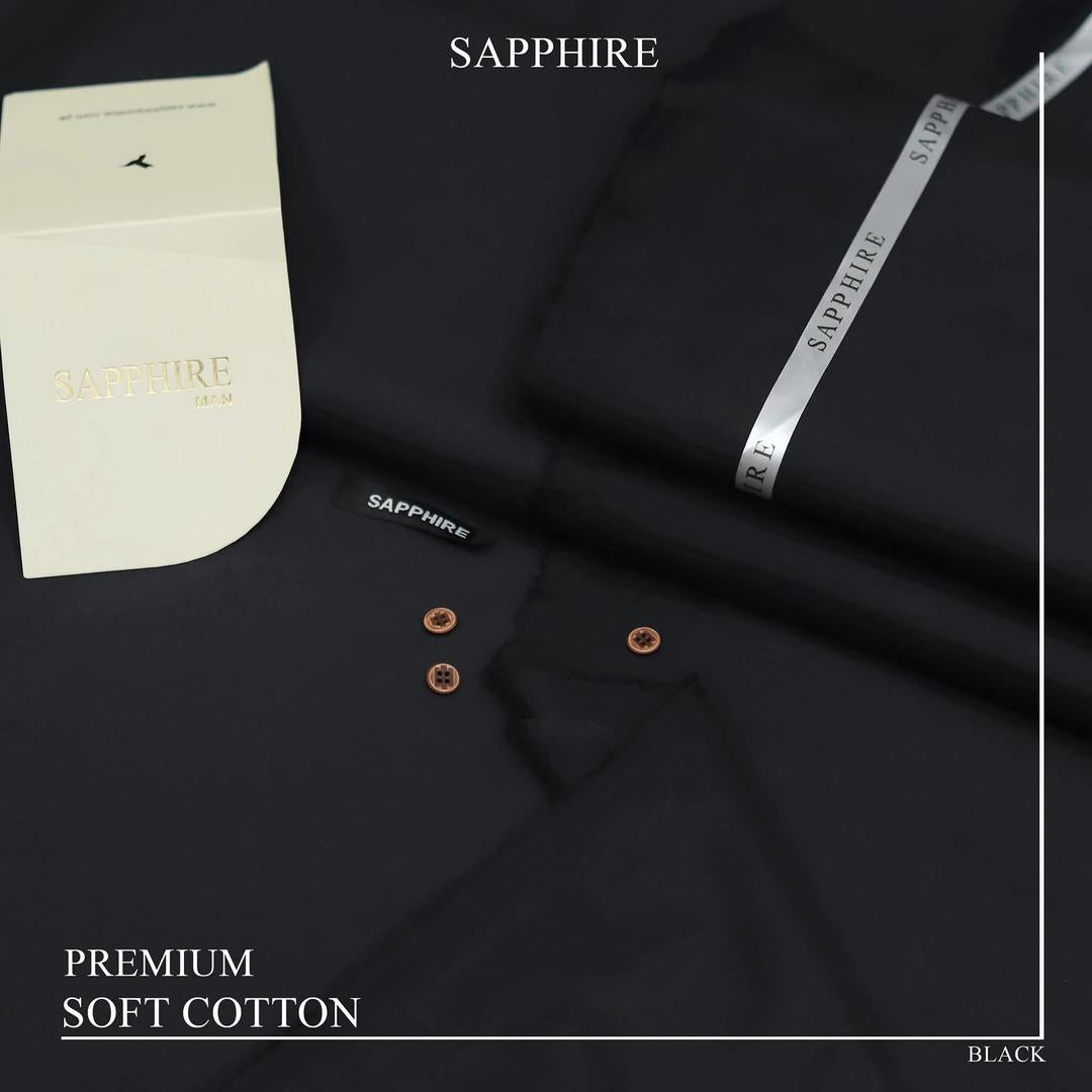 Sapphire Men’s Unstitched Cotton Plain Suit