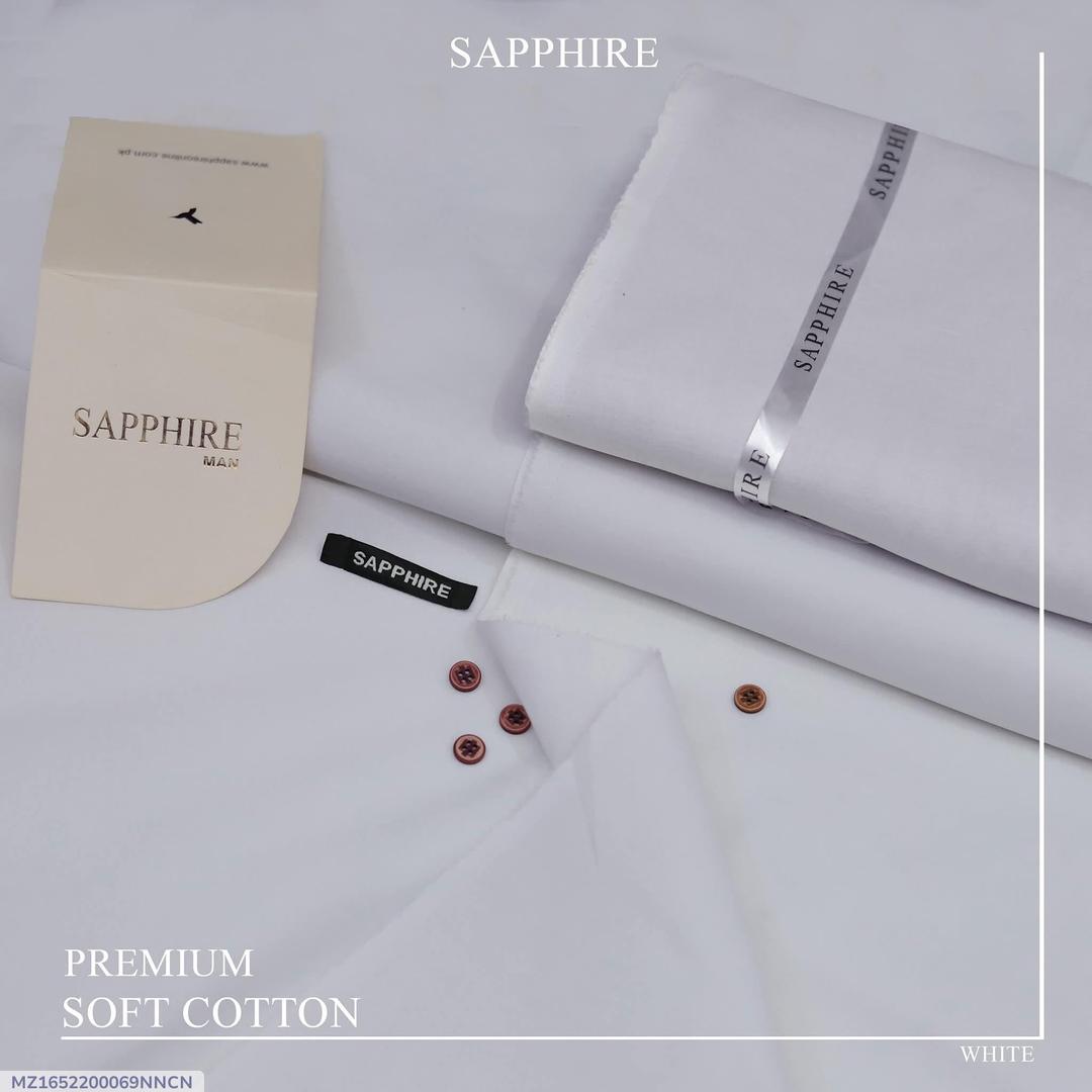 Sapphire Men’s Unstitched Cotton Plain Suit