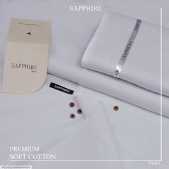 Sapphire Men’s Unstitched Cotton Plain Suit