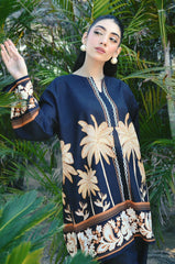 Stylish Printed Co-Ord Set for Women - 2 Pcs in Blue