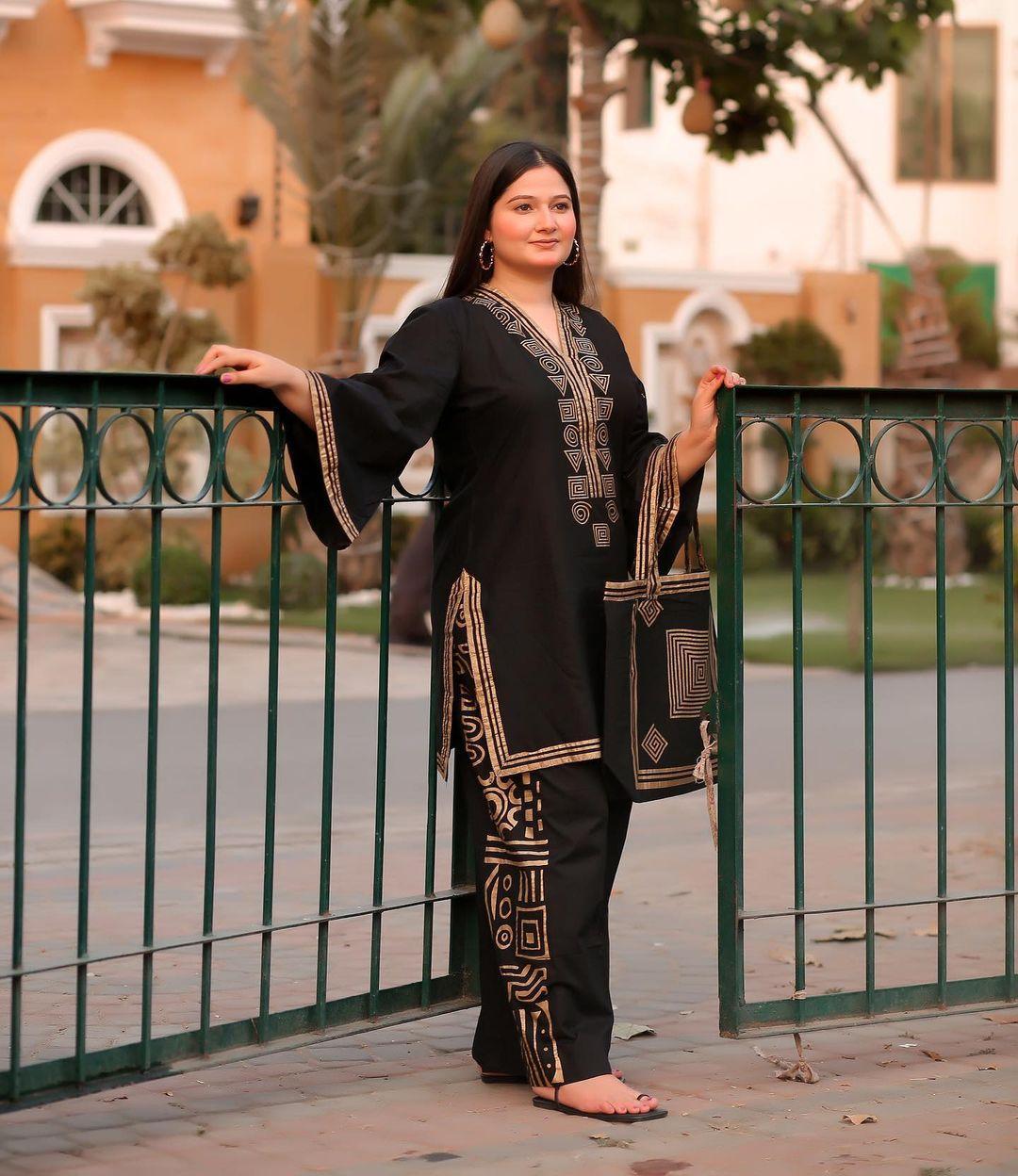 Stylish Embroidered Shirt And Trouser With Bag - 3 Pcs